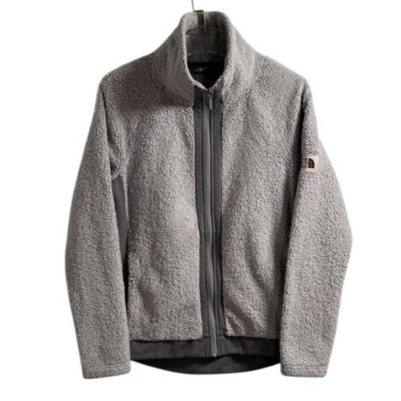 The North Face Sherpa Fleece Jacket Gray Medium - Picture 7 of 8